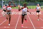 Womens Under-20s 100 metres, 2023 North Eastern Track and Field Champs., Middlesbrough Sports Village, Middlesbrough. Photo: David T. Hewitson/Sports for All Pics